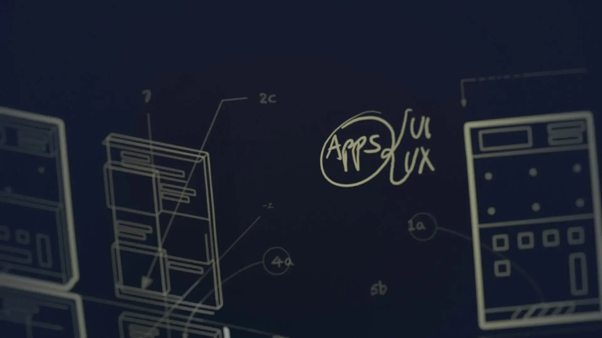Wireframes of a custom app design, illustrating AM Consulting's expert app development services focused on precise implementation and successful project delivery.